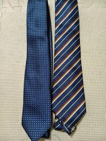 파랑 스트라이프, 파랑 도트 넥타이 2개 세트