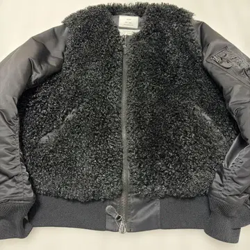 HYKE FAUX SHEARLING TYPE MA-1 사이즈 1 블랙