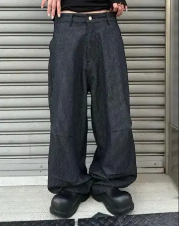 Chikashitsu + snap button hickory stripe