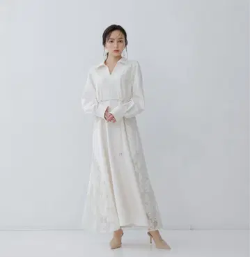 anuans 부케 레이스 스위치 플레어 원피스