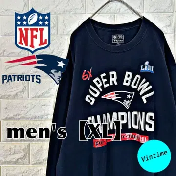 V835 [NFL] 프린트 롱 슬리브 [남성용 XL] 네이비