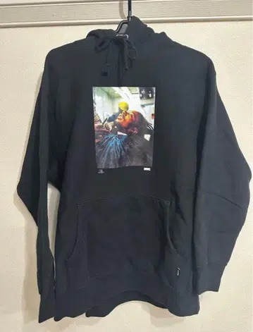 FTC 블랙 후드티 프론트 프린트