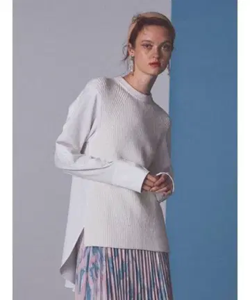 FURFUR 셔츠 도킹 니트 베스트