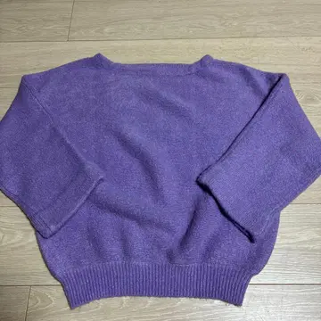 TORRAZZO DONNA, 보라색, 퍼플 긴팔 니트, 루즈 실루엣