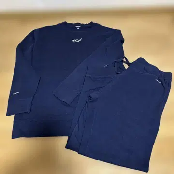 TENTIAL BAKUNE 네이비 맨투맨 상하의 세트 L 사이즈