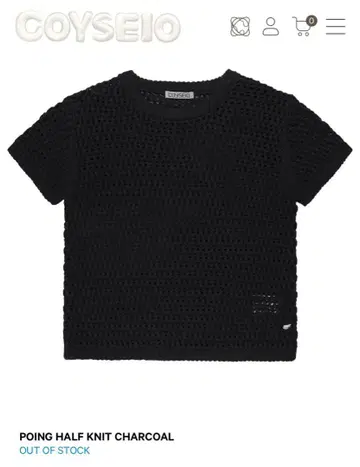 POING HALF KNIT CHARCOAL