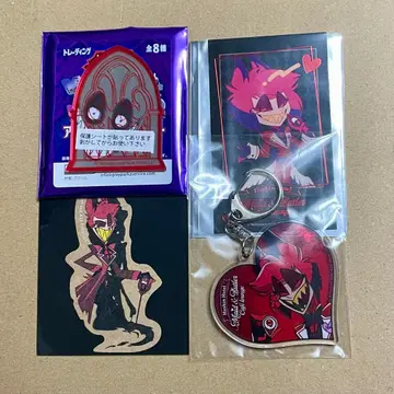 해즈빈 호텔 알래스터 아크릴 키링 스티커 카드 4종 세트