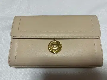 베이지 플랩식 핸드백