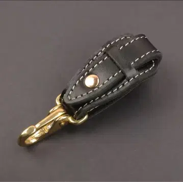 가죽 키 플랩 벨트 루프 홀더 허리 키링 #B