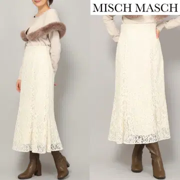 미슈마슈 몰 레이스 머메이드 스커트 아이보리