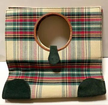 빈티지 TOPKAPI 토트백 타탄 체크 패턴