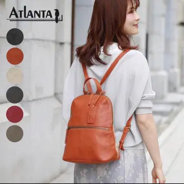 새상품급 atlanta 애틀랜타 천연 가죽 미니 백팩 카멜