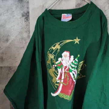 헤인즈 90s00s 맨투맨 트레이닝복 XL 빅 오버 그린 A17,47