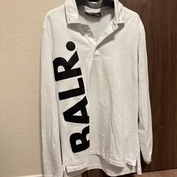 RALR. 로고 화이트 피케 셔츠