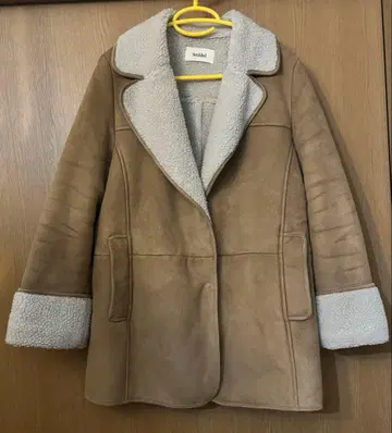 snidel 무스탕 코트 베이지