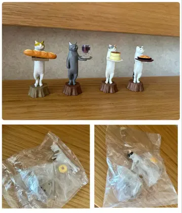 가챠 고양이 라보 고양이 빵집 카페 고양이 가챠가챠 6체 피규어