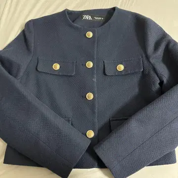 ZARA 라운드넥 노카라 자켓