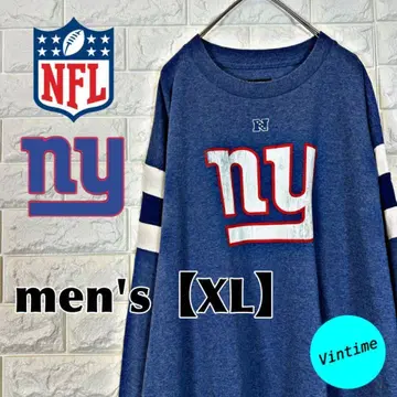 V834 [NFL] 프린트 롱 슬리브 [남성용 XL] 멜란지 블루