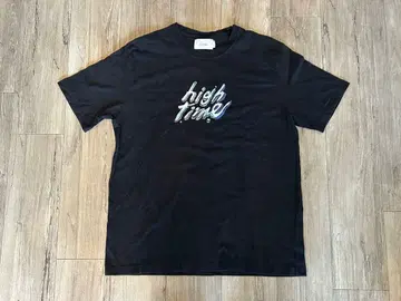 high time 프린트 T셔츠 블랙