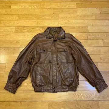 천연 가죽 HAYWARD 브라운 가죽 자켓