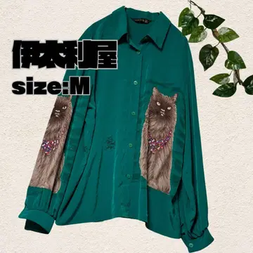 [레어] 이타리야 고양이 긴팔 셔츠 M