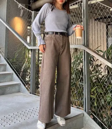 [ Ciao panic ] 브라운 배기 데님 팬츠