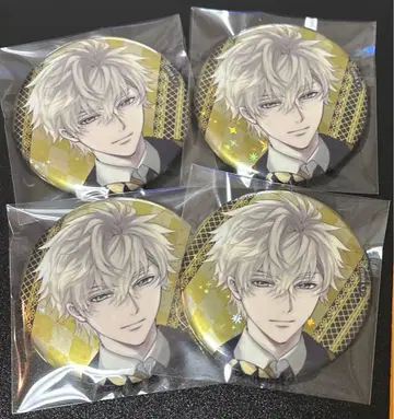 꽃미남 전국 가쿠야스 AGF 홀로그램 캔뱃지 4점