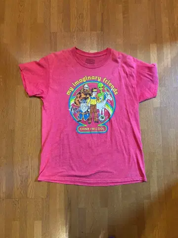 애니메이션 캐릭터 그래픽 레드 T셔츠