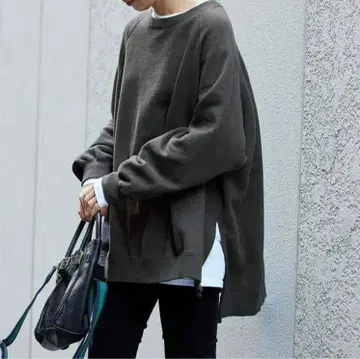 미사용 새상품 FRAMeWORK 래글런 판초 맨투맨 블랙