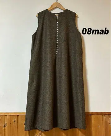 08맵 울 혼방 롱 원피스 오버롤 스커트