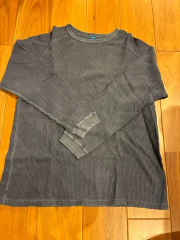 굿온 네이비 리브 긴팔 티셔츠 L 사이즈