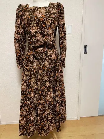 로라 애슐리 브라운 코듀로이 원피스