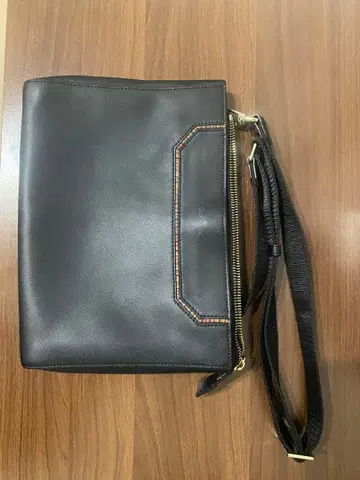 블랙 가죽 숄더백