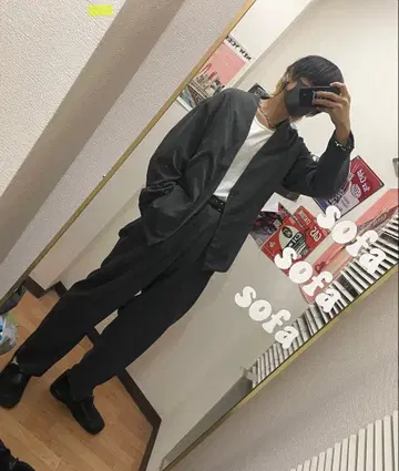 [ 착용 사진 있음 ] WYM 노카라 자켓 셋업