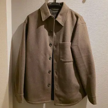 유니클로 오버 셔츠 자켓 브라운