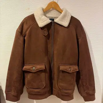 보아 카라 부착 페이크 무스탕 밀리터리 블루종/플라이트 자켓 모노마트