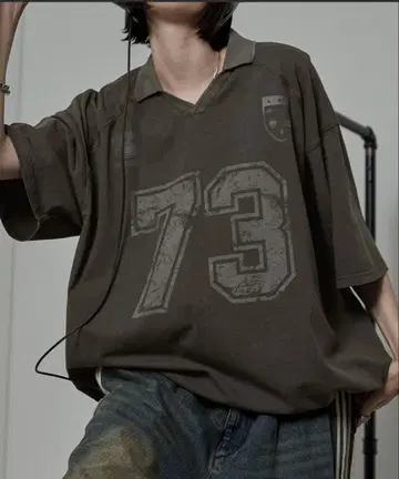 다크 그레이 오버 사이즈 T셔츠 M 사이즈