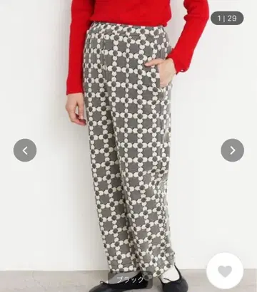 Dot&Stripeschildwomen 꽃무늬 퀼트 블리스터 자카드 팬츠