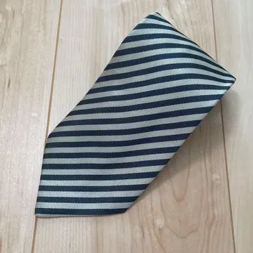 NINA RICCI 스트라이프 블루 넥타이 실크