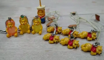 헤이세이 레트로 곰돌이 푸 인형옷 후르츠 디저트 스트랩