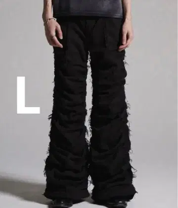 [ GRANCY ] 셔링 데미지 디자인 코튼 팬츠 L 사이즈 완판템