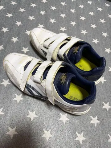 미즈노 스파이크 화이트/네이비 벨크로