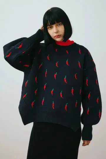 HeRIN.CYE Chili pattern knit pullover