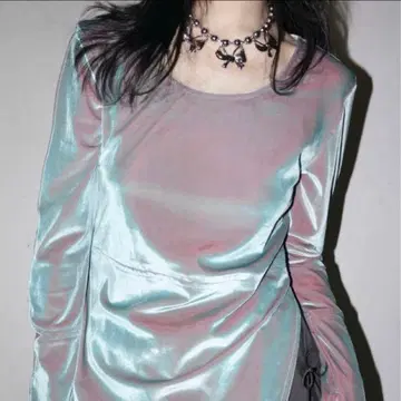 [ 새상품 미사용 ] musubore 다이아컷 U 상의 그린