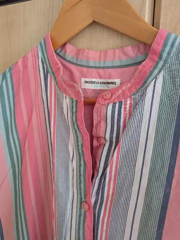 RODEO CROWNS 밴드 카라 셔츠 원피스