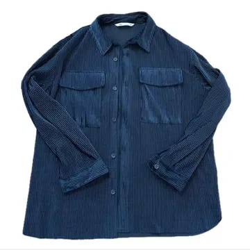 ZARA 네이비 버튼 포함 셔츠와 이지 팬츠 세트