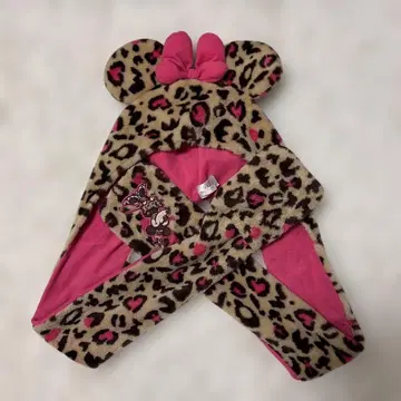 미니 마우스 레오파드 무늬 귀 달린 후드