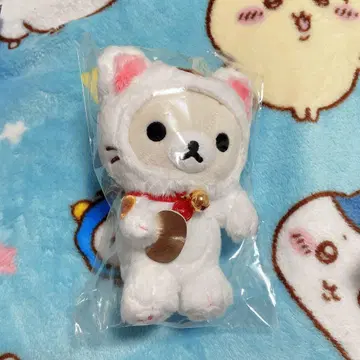 리락쿠마 찻집 한정판 매달린 봉제 인형 코리락쿠마 마스코트 키링