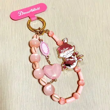 DIMOO Crush on Coffee 폰참 스트랩 핑크