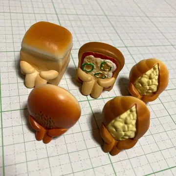 기다림 빵의 경우 3 캡슐 토이 5개 세트 피자 토스트 식빵